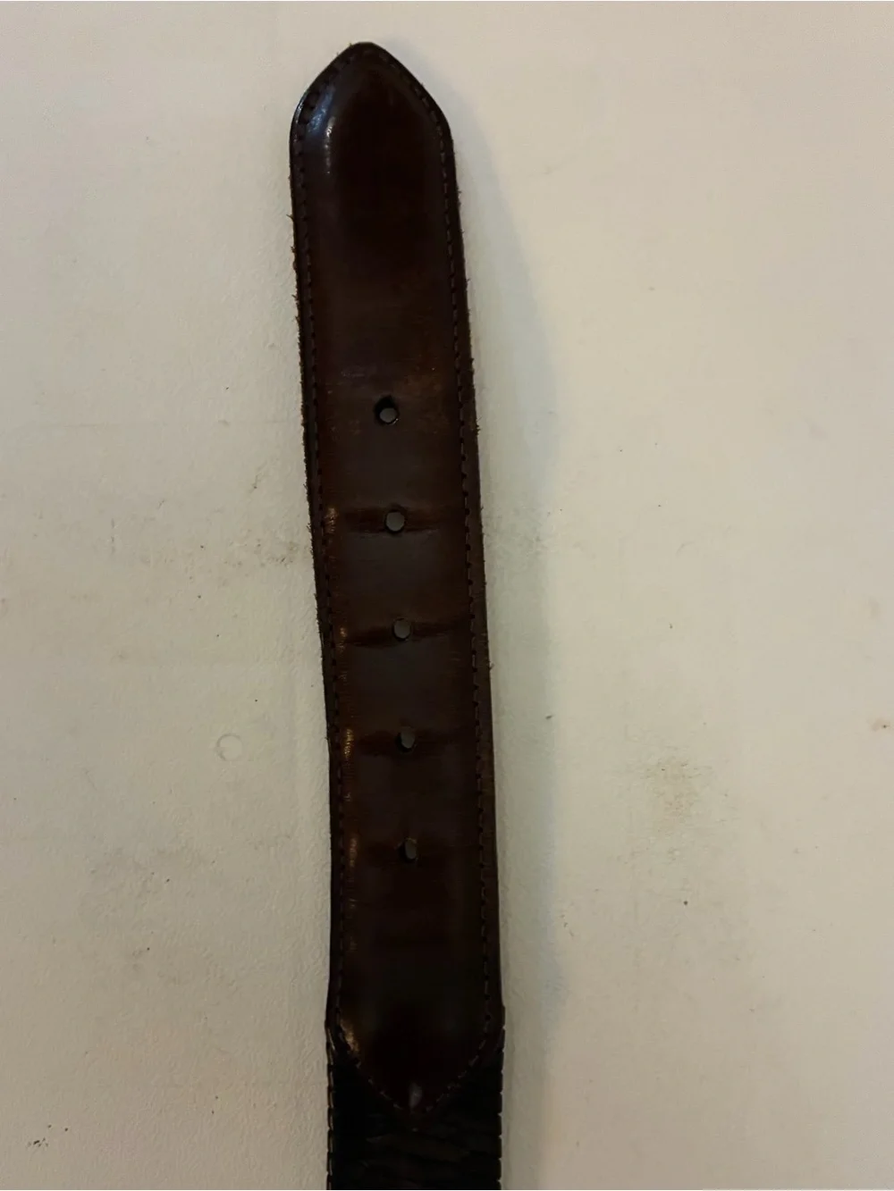 Vintage COACH 6924 Woven Leather Belt Brown Silver Buckle Mens Sz 42 Classic